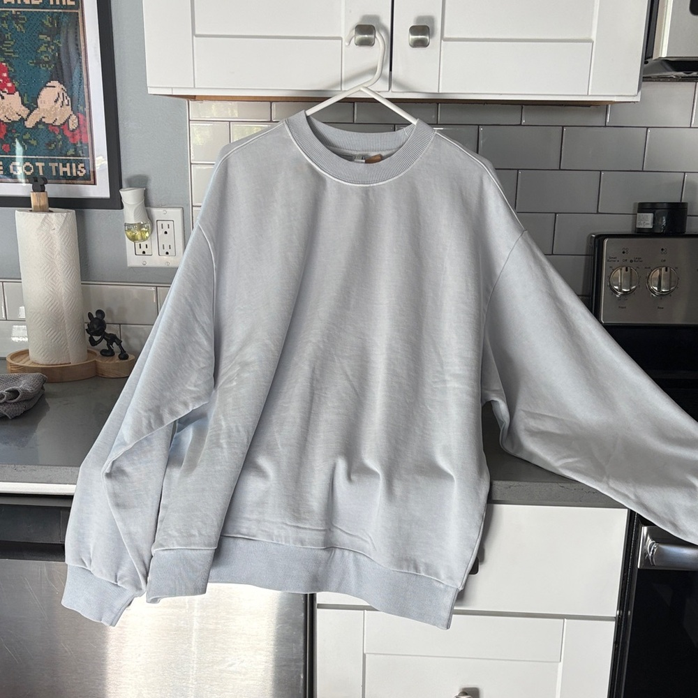 SKIMS Light Gray Women's Crew Neck Sweater